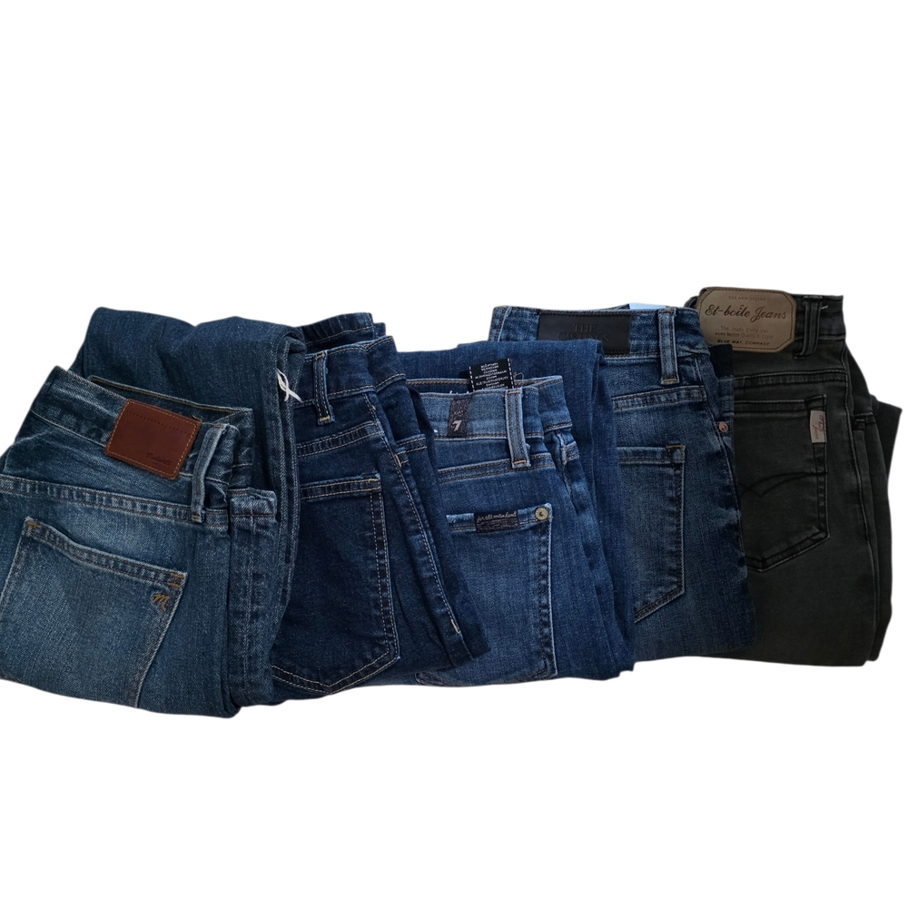 Assorted Blue and Gray Jeans Size 24 (Skinny & Boyfriend) Quality Brands